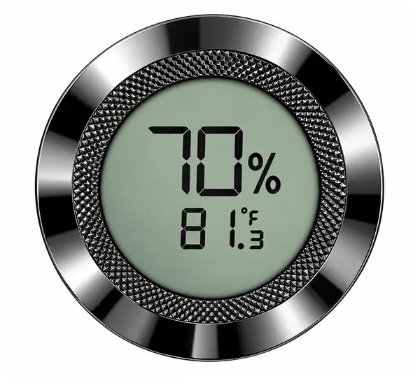 Small Digital Hygrometer with Calibration (Gun Metal)
