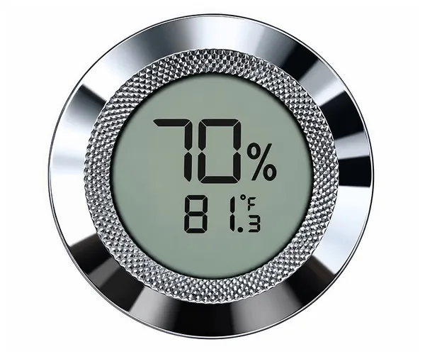 Small Digital Hygrometer with Calibration (Silver)