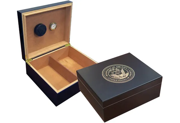 Navy Cigar Humidor (Black) Imperfect