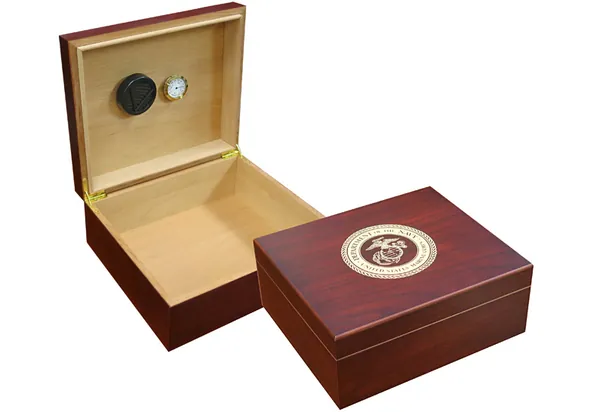 Marines Cigar Humidor (Cherry) Imperfect