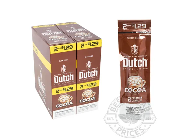 Dutch By Dutch Masters Cocoa Fusion 2 For $1.29 Cigarillos
