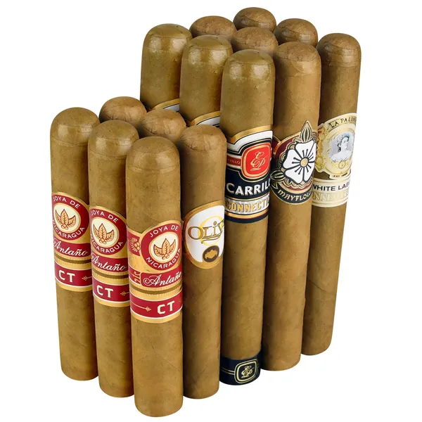 Prime Connecticut Top-Rated 15-Cigar Stacked Pack Sampler