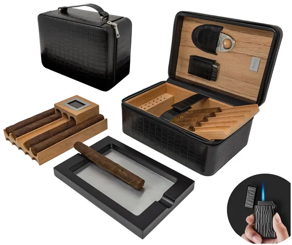 Manhattan XL Travel Humidor (Black)
