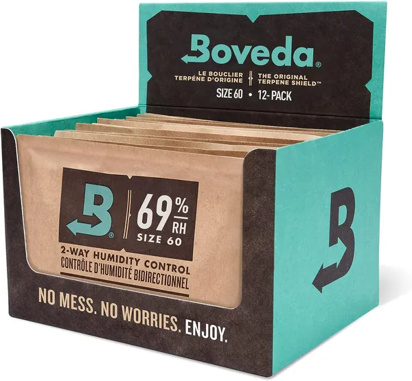 Boveda 69% Two-Way Humidity Control, Size 60 (12-Pack)