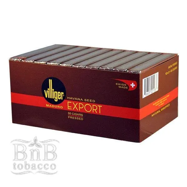Villiger Export Maduro - Cigarillos (4.0" x 37) / Box of 50