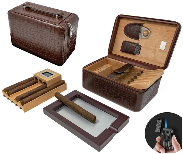 Manhattan XL Travel Humidor (Brown)