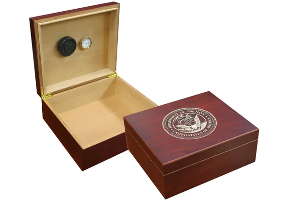 Navy Cigar Humidor (Cherry) - Imperfect