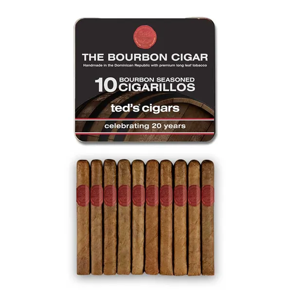 Bourbon Small Cigars - Cigarillos (4.0" x 28) / 5 Tins of 10